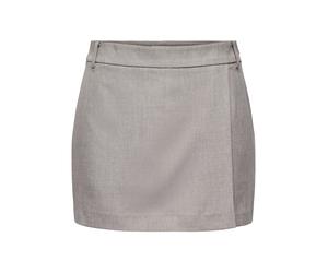 Hosenrock ONLY "ONLLINDA HW MEL SKORT TLR NOOS", Damen, Gr. S (36), fungi detail:melange, Web, Obermaterial: 97% Polyester, 3% Elasthan, meliert, kurz, Röcke, Materialmix (33391827-S) fungi detail:mel