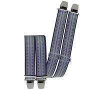 Hosenträger 4 Clips gestreift blau