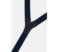 bugatti-Hosenträger 25 mm unifarben Lederr-Rückenteil Clips Gr.120 12-navy