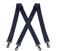 Hosenträger für Herren, Vintage-Hosenträger für Männer und Frauen, Strapazierfähig, 4 Karabinerhaken für Gürtelschlaufen, Verstellbarer X-Rücken, Strapazierfähiger Clip für Herren