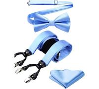 Hosenträger Herren 6 Clips Y Form Verstellbar Blau 2 Einheitsgröße