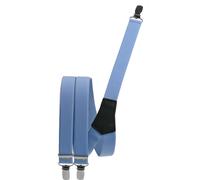 Hosenträger in 25 mm mit 3 Clipsen hellblau, 120 cm