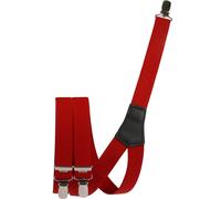 Hosenträger in 25 mm mit 3 Clipsen rot, 120 cm