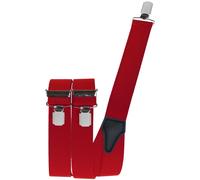 Hosenträger mit 3 Clips 6 Farben rot