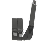 Hosenträger mit 3 Clips extra starkes Band! grau, 120 cm