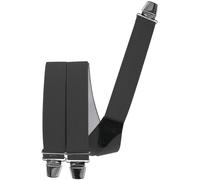 Hosenträger mit 3 extra starken Clips vielen uni Farben 2 Größen zur Wahl dunkelgrau, 120 cm