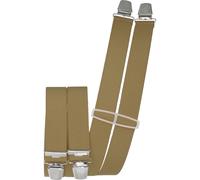 Hosenträger mit 4 Clips 6 uni Farben extra lang 130 cm beige