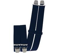 Hosenträger mit 4 Clips 6 uni Farben extra lang 130 cm marine