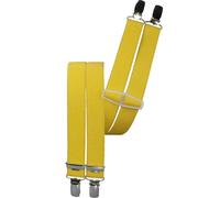 Hosenträger mit 4 Clips 9 Farben lieferbar 25 mm breit gelb