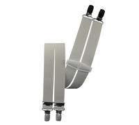 Harrys-Collection Hosenträger mit 4 Clips 9 Farben lieferbar 25 mm breit, Farbe:hellgrau