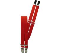 Hosenträger mit 4 Clips in 18 mm Breite rot