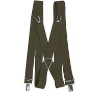 Hosenträger mit 4 Clips Metallkreuz oliv, 120 cm