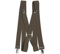 Hosenträger mit 4 Clips Metallkreuz taupe, 120 cm