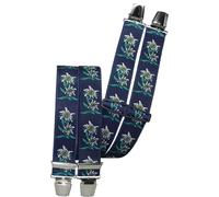 Hosenträger mit 4 extra starken Clips Edelweiß 6 Farben! marine
