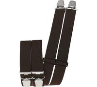 Hosenträger mit 4 extra starken Clips uni Farben dunkelbraun