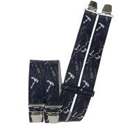 Hosenträger mit 4 starken Clips Handwerker Motive marine, 120 cm