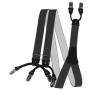 Hosenträger mit 6 Clips in 10 Farben dunkelgrau