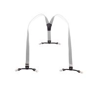 Hosenträger mit 6 Clips in 10 Farben hellgrau