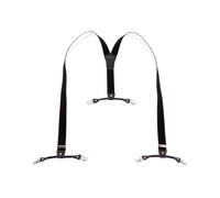 Hosenträger mit 6 Clips in 10 Farben schwarz