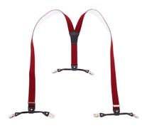 Hosenträger mit 6 Clips in 10 Farben weinrot