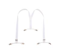 Hosenträger mit 6 Clips in 10 Farben weiß