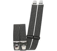 Hosenträger mit Clips 2 Größen in großer Farbauswahl schwarz grau meliert, 120 cm