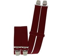 Hosenträger mit Clips 2 Größen in großer Farbauswahl weinrot, 120 cm