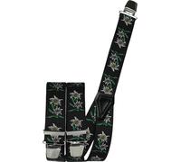 Hosenträger mit Edelweiss in 5 Farben mit 3 Clipsen schwarz