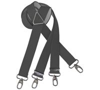 Hosenträger mit Karabinerhaken und Metallkreuz dunkelgrau, 120 cm