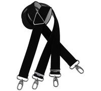 Hosenträger mit Karabinerhaken und Metallkreuz schwarz, 120 cm