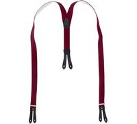 Hosenträger mit Knopfloch aus echten Lederpatten 11 Farben zur Wahl bordeaux, 130 cm