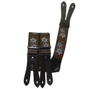 Hosenträger mit Knopfloch Edelweiss bordeaux, 120 cm