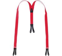 Hosenträger mit Knopfloch in Überlänge rot