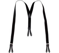 Hosenträger mit Knopfloch in Überlänge schwarz