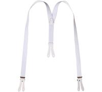 Hosenträger mit Knopfloch in Überlänge weiss