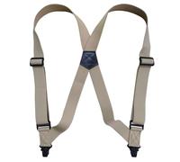 Hosenträger Suspender Hosenträger Für Männer 3,8 cm/1,5 Zoll Breite Heavy Duty Big Tall Trucker Hosenträger Verstellbare Kunststoff-Seiten Klemmer Hosenträger Papa Geschenk Beige
