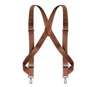 Hosenträger Suspender Trucker Hosenträger Für Männer Arbeit Heavy Duty 3,5 cm Breite X-Rücken Mit 2 Seitenhaken Clips Einstellbare Elastische Große Hosenträger Kamel