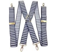 Hosenträger Suspender Verdicktes Erweitertes Dreieck X-Förmige Hosenträger Für Herren Clips Hakenschnallen Hakenclips Für Erwachsene Modische Bekleidungsaccessoires (Schwarze Und Weiße Welle)