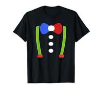 Hosenträger Und Fliege Clown Nerd Karneval Kostüm Fasching T-Shirt