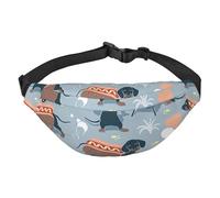 Hot Dogs und Limonade bedruckte Hüfttasche für Damen und Herren, Gürteltasche mit verstellbarem Riemen, Bauchtasche für Reisen, Laufen, Wandern, mehrfarbig, Einheitsgröße, Sling Rucksäcke