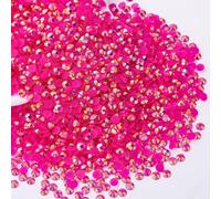 Hot Pink AB Strasssteine, 5000 Stück, flache Rückseite, runde Jelly AB-Strasssteine, nicht Hotfix, Kristall-Edelsteine, Großhandel für Handwerk, Make-up, Nägel, Gesicht, Becher, Kleidung, Schuhe,