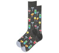 Hot Sox Men's Fun Cocktail Drinks Crew 1 Pair Pack-Happy Hour Cool & Funny Novelty Fashion Socks