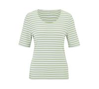 T-Shirt JOY SPORTSWEAR "ALLISON", Damen, Gr. 40, salbei stripes, Single Jersey, Obermaterial: 95% Polyamid, 5% Elasthan, sportlich, tiefer Rundhals, Kurzarm eingesetzt eingefasste Kante, Shirts (11354