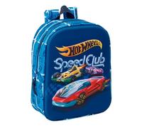 HOT WHEELS 3D-Kinderrucksack, leicht zu reinigen, ideal für Kinder verschiedener Altersgruppen, bequem und vielseitig, Qualität und Widerstandsfähigkeit, 22 x 10 x 27 cm