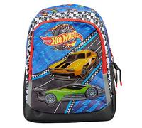 Hot Wheels Kinder-Rucksack | Schultasche für Jungen | Blauer Rucksack für Kleinkinder | Reise-Büchertasche leicht mit Flaschenhalter