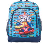 Hot Wheels Lizenzierter Rucksack Schultasche | Offizieller Kinder-Auto-Rucksack | Großer Rucksack für Schule, Sport, Reisen, Schulanfang, Kinder, Geschenke für Jungen und Mädchen, blau