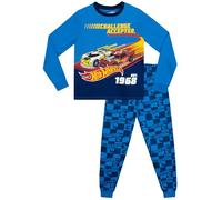 Hot Wheels Schlafanzug | Rennauto Schlafanzug Jungen | Langarm Pyjama Jungen | Blau | 122