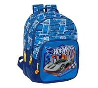 Hot Wheels Sonny Schulrucksack für Kinder, ideal für Kinder unterschiedlichen Alters, bequem und vielseitig, Qualität und Stärke, 32 x 15 x 42 cm, Marineblau, Marineblau