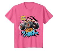 Hot Wheels - Tiger Shark Orange T-Shirt, Kinder, Rosa Meliert, 140