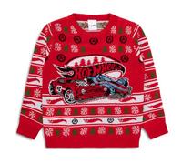Hot Wheels Weihnachtspullover für Jungen, Acryl-Strickpullover, Weihnachts-Sweatshirt für Kinder, Hotwheels Geschenke für Jungen